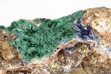 Azurite, Malachite, Barite & Cubic Fluorite - Morocco #217792-1